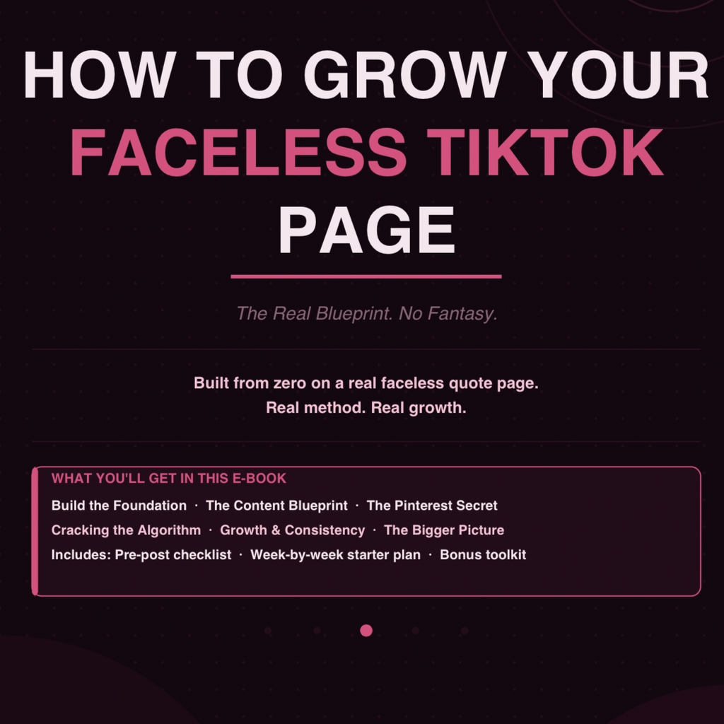 How To Grow Your Faceless TikTok Quote Page